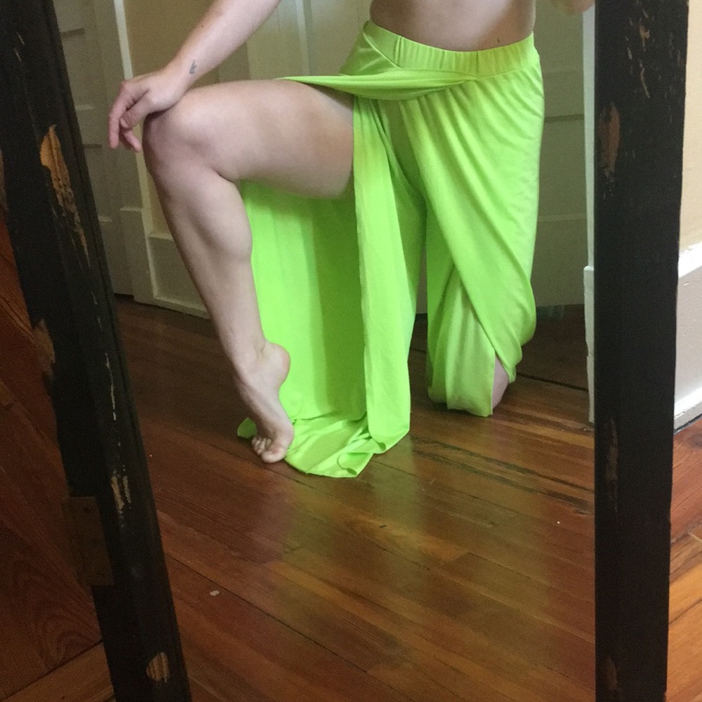 Fluorescent Green Festival Dance Pants